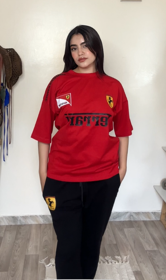 🏎️L’ENSEMBLE ULTIME (👕 T-shirt +👖 Pantalon FERRARI ) – DESIGN FERRARI 🏎️🔥🏁ÉDITION LIMITÉE